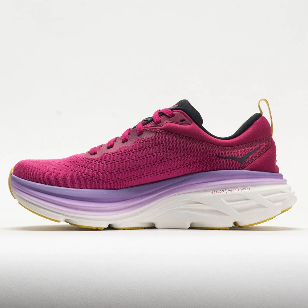 HOKA Bondi 8 Women's Cherries Jubilee/Pink Yarrow 2 HOKA Bondi 8 Women's Cherries Jubilee/Pink Yarrow - Image 2