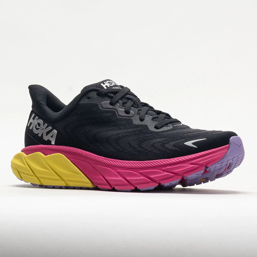 HOKA Arahi 6 Women's Black/Pink Yarrow 5 HOKA Arahi 6 Women's Black/Pink Yarrow - Image 5