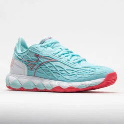 Mizuno Wave Enforce Tour AC Women's TanagerTurquoise/Paradise Pink -Sports Shoe Store 117144 5