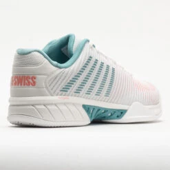 K-Swiss Hypercourt Express 2 Women's Blanc De Blanc/Nile Blue/Desert -Sports Shoe Store 117153 6