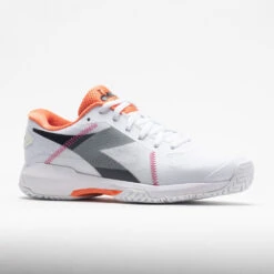Diadora Trofeo AG Pickleball Women's White/Black/Vermillion Orange -Sports Shoe Store 370024 5