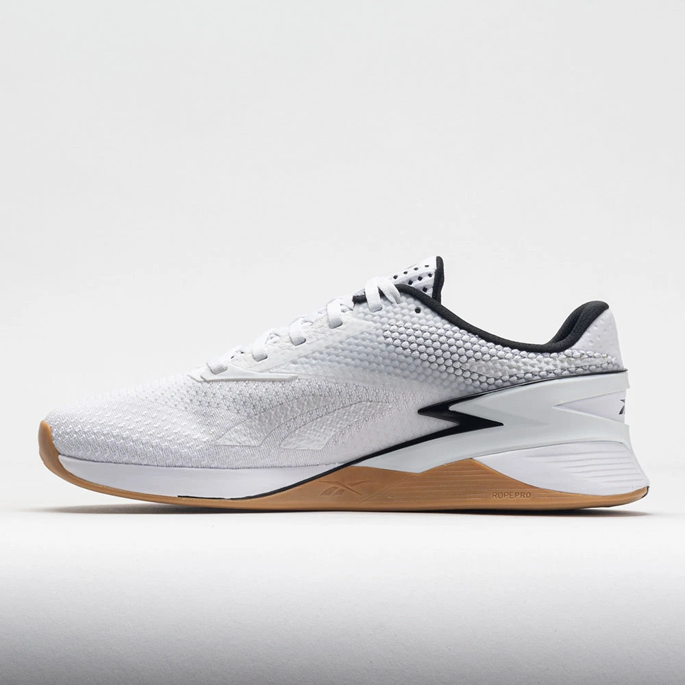 Reebok Nano X3 Men's White/Black/Gum 2 Reebok Nano X3 Men's White/Black/Gum - Image 2
