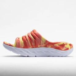 HOKA Ora Recovery Slide Swirl Unisex Yellow Pear/Fiesta -Sports Shoe Store 570558 1