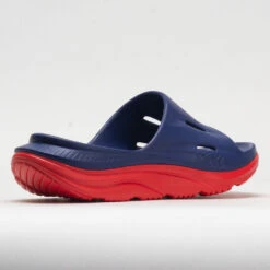 HOKA Ora Slide 3 Unisex Bellwether Blue/Red Alert -Sports Shoe Store 570614 6